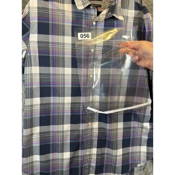 Banana Republic Custom 078 Wash Shirt Grant Fit-XL plaid Button shirt - Picture 7 of 8